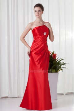 Sheath/Column One-Shoulder Beading Floor-Length Mother of the Bride Dresses 2040168