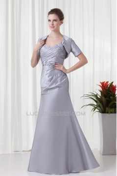 A-Line Taffeta Floor-Length Mother of the Bride Dresses with A Short Sleeve Jacket  2040169