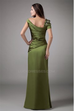 Beading Short Sleeve Sheath/Column Floor-Length Mother of the Bride Dresses 2040170