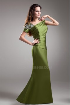 Beading Short Sleeve Sheath/Column Floor-Length Mother of the Bride Dresses 2040170