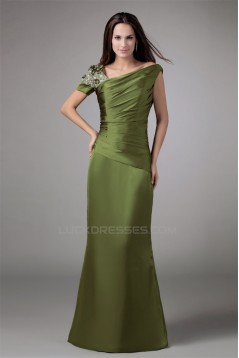 Beading Short Sleeve Sheath/Column Floor-Length Mother of the Bride Dresses 2040170