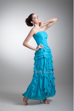 Cascading Ruffles Ankle-Length Chiffon Mother of the Bride Dresses 2040171