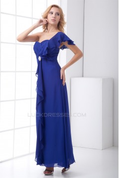 Sheath/Column Criss Cross One-Shoulder Ankle-Length Mother of the Bride Dresses 2040175