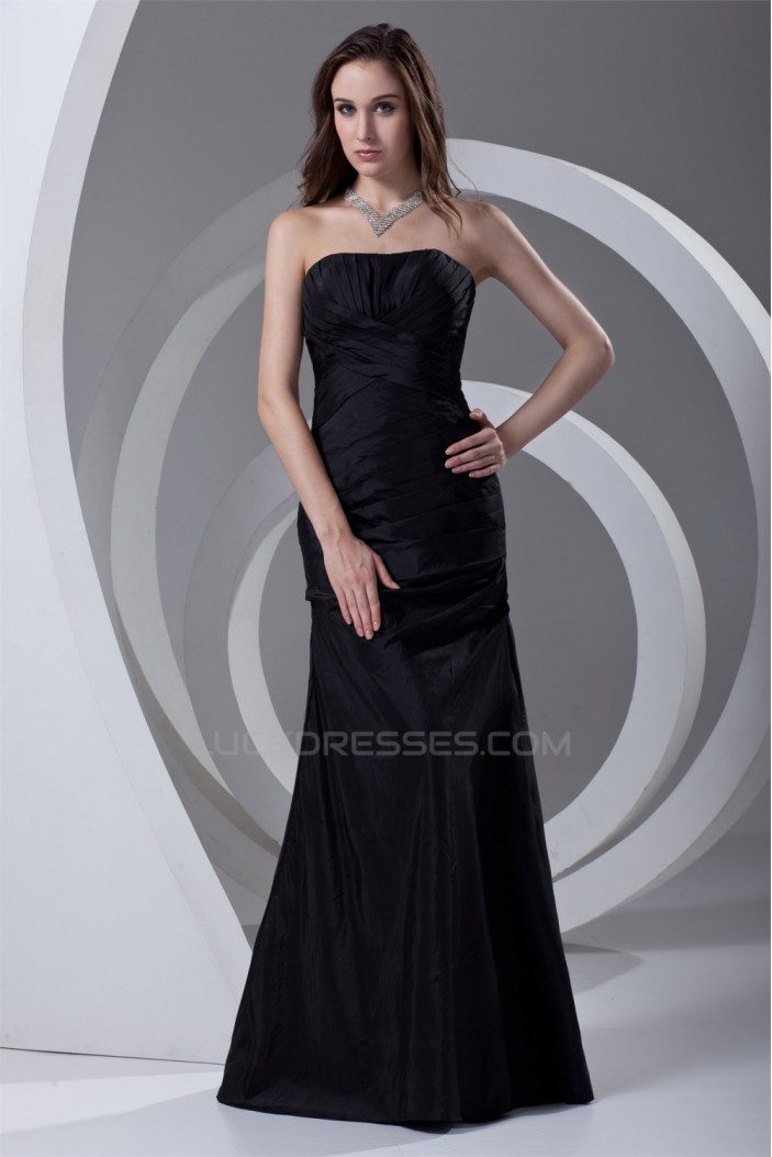 Long Black Strapless Mother of the Bride Dresses 2040194