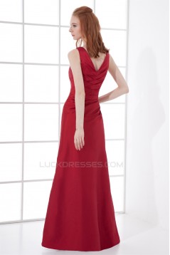 A-Line Sleeveless Taffeta Floor-Length V-Neck Mother of the Bride Dresses 2040197