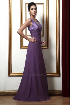 A-Line V-Neck Beaded Long Mother of the Bride Dresses with A Jacket 2040225