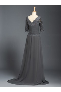 Half Sleeves Lace Chiffon Mother of The Bride Dresses 3040003