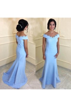 Mermaid Off-the-Shoulder Long Mother of The Bride and Groom Dresses 602039