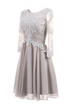 A-Line Lace Appliques Chiffon Mother of The Bride Dresses 602093