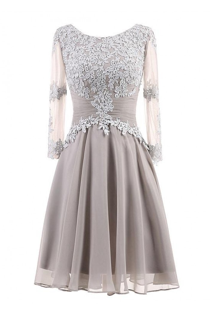 A-Line Lace Appliques Chiffon Mother of The Bride Dresses 602093