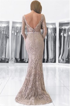 Mermaid V-Neck Lace Long Mother of The Bride Dresses 602141