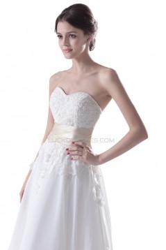 A-line Sweetheart Tea-Length Wedding Dresses WD010012