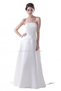 A-line Strapless Floor-Length Wedding Dresses WD010013