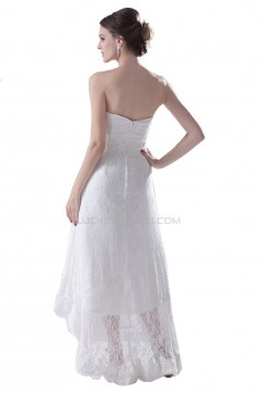 A-line High Low Short Lace Wedding Dresses WD010015