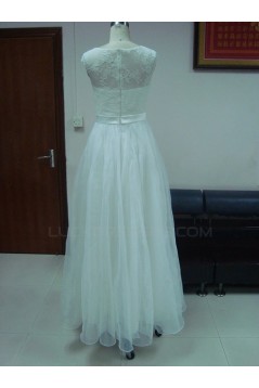 A-line Floor Length Lace Bridal Wedding Dresses WD010082
