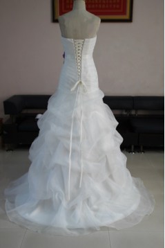 Trumpet/Mermaid Strapless Bridal Wedding Dresses WD010090