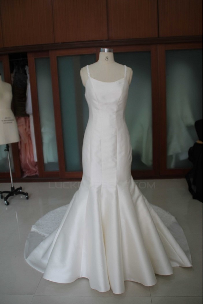 Trumpet/Mermaid Chapel Train Bridal Wedding Dresses WD010095