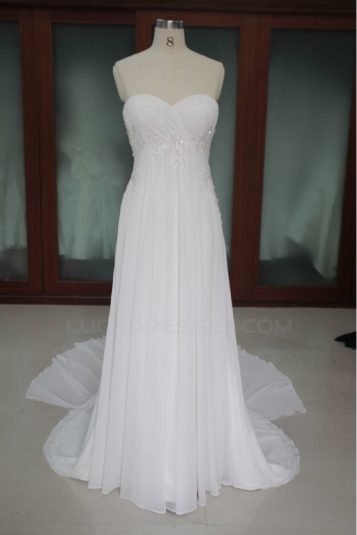 Empire Sweetheart Chiffon Bridal Wedding Dresses WD010100