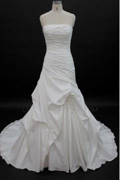 Cheap A-line Strapless Bridal Wedding Dresses WD010141