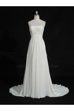 Affordable Sheath/Column Chiffon Bridal Wedding Dresses WD010144