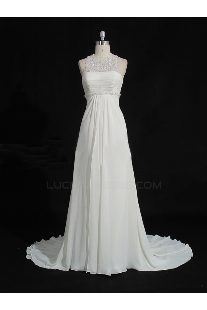Affordable Sheath/Column Chiffon Bridal Wedding Dresses WD010144