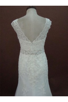Elegant Trumpet/Mermaid Court Train Lace Bridal Wedding Dresses WD010161