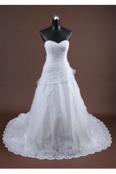 A-line Sweetheart Chapel Train Bridal Wedding Dresses WD010167