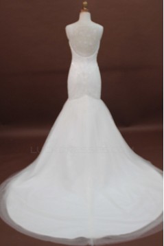 Trumpet/Mermaid Sweetheart Court Train Bridal Wedding Dresses WD010171