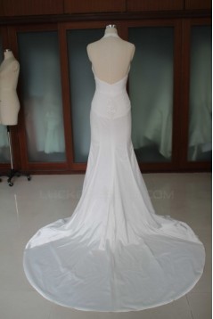 Trumpet/Mermaid Court Train Beaded Bridal Wedding Dresses WD010189
