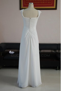 Sheath/Column Floor Length Chiffon Bridal Wedding Dresses WD010217