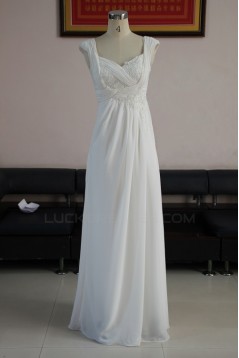 Sheath/Column Floor Length Chiffon Bridal Wedding Dresses WD010217