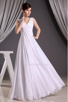 Sheath/Column Floor Length Beaded Straps Bridal Wedding Dress WD010244