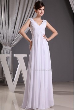 Sheath/Column Floor Length Beaded Straps Bridal Wedding Dress WD010244