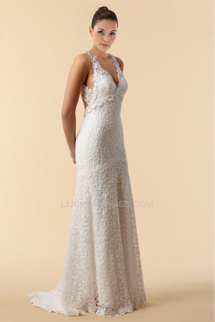 Sexy Lace V-neck Bridal Gown WD010267