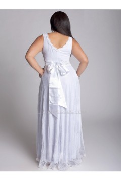 High Low Straps Lace Plus Size Bridal Gown WD010277