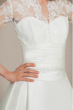 A-line Long Sleeves Court Train Bridal Wedding Dresses WD010283