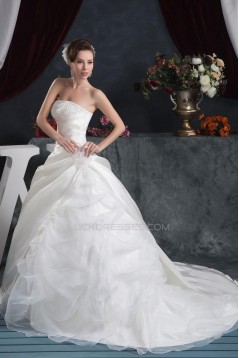 Ball Gown Strapless Bridal Wedding Dresses WD010304