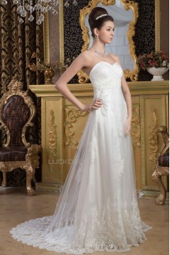 A-line Sweetheart Lace Bridal Wedding Dresses WD010316