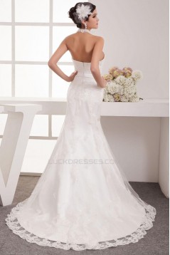Trumpet/Mermaid Halter Lace Bridal Wedding Dresses WD010321