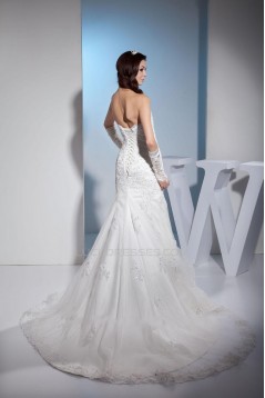 Trumpet/Mermaid Sweetheart Court Train Lace Bridal Wedding Dresses WD010331