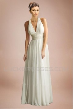 Sheath/Column V-neck Chiffon Bridal Wedding Dresses WD010338