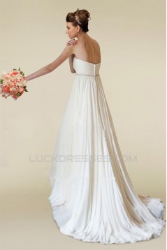 Empire Beaded Chiffon Maternity Bridal Wedding Dresses WD010351