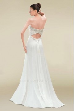 A-Line Sweetheart Beaded Chiffon Bridal Wedding Dresses WD010362