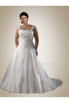 A-line Straps Lace Plus Sizes Bridal Wedding Dresses WD010367