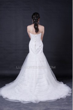 Trumpet/Mermaid Sweetheart Lace and Beaded Bridal Wedding Dresses WD010387