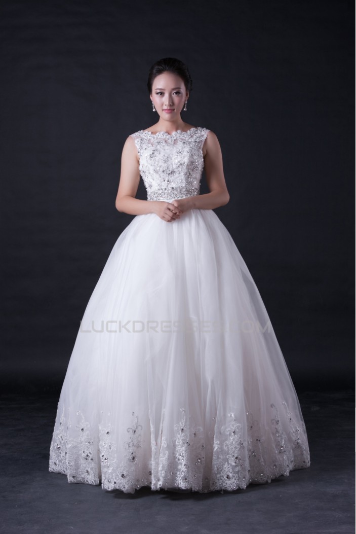 Ball Gown Beaded Appliques Bridal Wedding Dresses WD010391