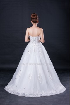 A-line Sweetheart Beaded Lace Bridal Wedding Dresses WD010415