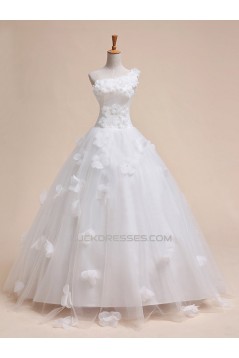 Ball Gown One Shoulder Bridal Gown Wedding Dress WD010438