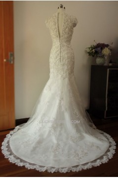 Trumpet/Mermaid Beaded Lace Bridal Gown Wedding Dress WD010448