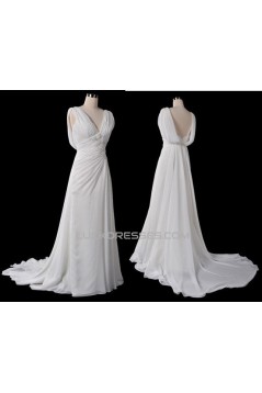 Sheath/Column Chiffon Bridal Gown Wedding Dress WD010458